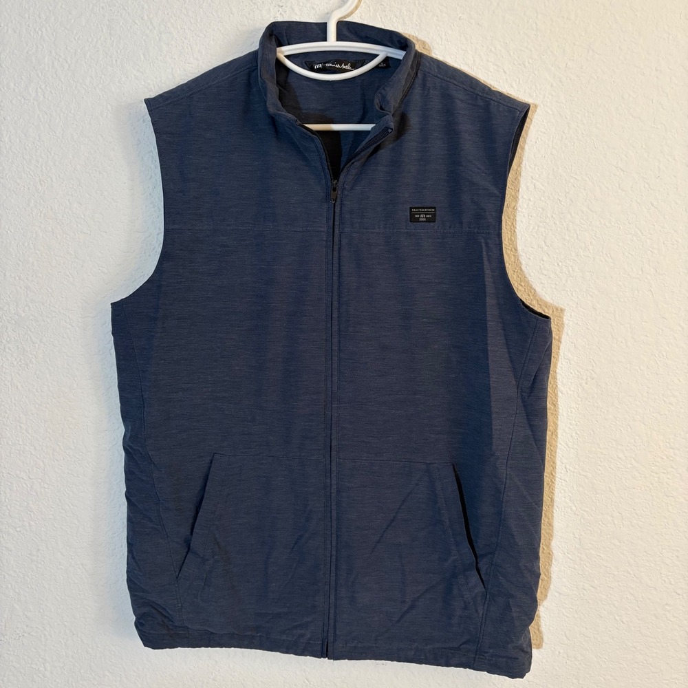 Travis Mathew Top of the Line Vest Size Large Navy